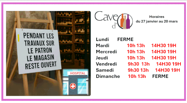 Horaires hivert cave do